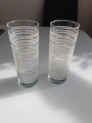 Buy Vintage 1960s 1970s Drinking Glasses 175mm Tall X 67mm Dia Excellent Condition • 9.95£