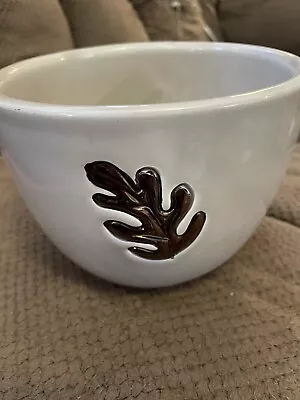Buy Bitossi Italy Ceramic Planter Pottery Metallic Oak Leaf Decorative Fall Bowl • 9.47£