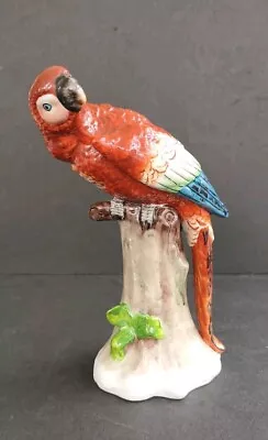 Buy Sitzendorf Porcelain Parrot Macaw On A Tree Stump RESTORED Condition 18 Cm • 15£