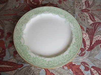Buy Antique Cauldon Ltd Porcelain 10.25  Plate, Green Garlands Gold Rim Shreve & Co • 28.41£