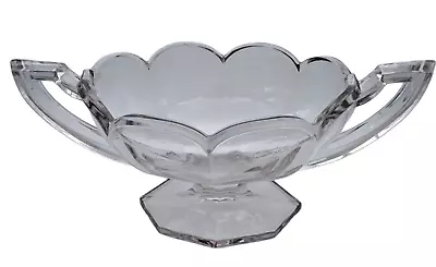 Buy Chippendale Art Deco Clear Glass Trophy Shape Heavy Fruit Or Punch Bowl VGC • 9.99£