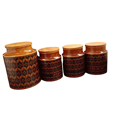 Buy 4X Hornsea Heirloom Pottery Vintage  Storage Jar Brown 1970S • 25.99£