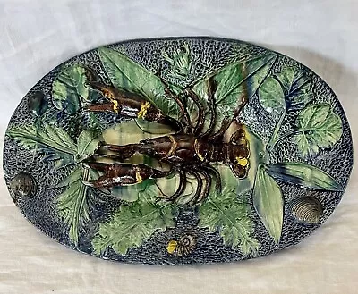 Buy French Majolica Palissy Dish Signed F Maurice  Crayfish • 1,262.98£