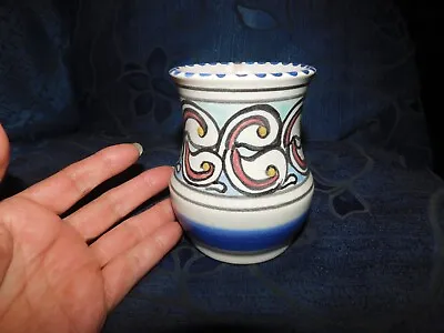 Buy Vintage Collectable Handpainted Small Pot Vase Ring Honiton Pottery Devon 4  • 15£