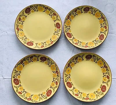 Buy 4 Taylor Smith & Taylor Indian Summer Dinner Plates Ceramic Ironware Vintage • 30.88£