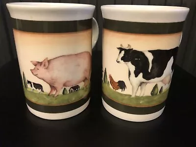 Buy Crown Regal Fine Bone China Mugs - Cow And Pig.  Farmyard     Made In England • 12.50£