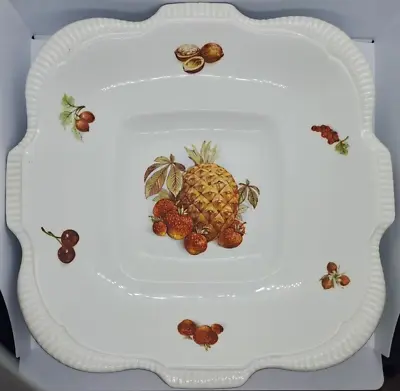 Buy Burleigh Ware Burgess And Leigh Ironstone Square Serving Plate Pineapple 1960's • 8.99£
