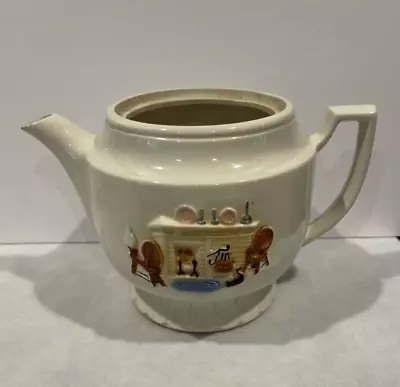 Buy Vintage Porcelier 6-Cup Teapot Colonial Farmhouse Design WITHOUT LID ~ • 12.16£