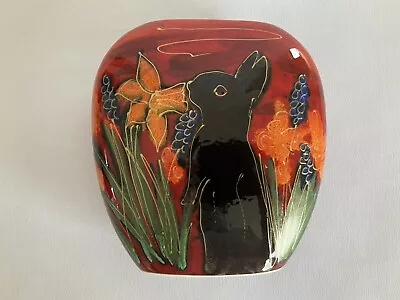 Buy Anita Harris 'Bunny Sniffing A Daffodil' Purse Vase - Signed In Gold • 45£