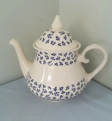 Buy Vintage FLORAL TEAPOT Blue Ironware STAFFORDSHIRE ENGLAND 7.5   • 28.95£