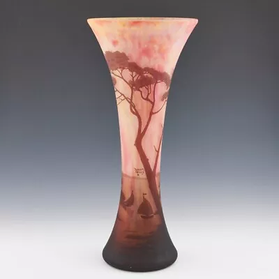 Buy A Monumental Daum Landscape Glass Vase C1905 • 3,950£
