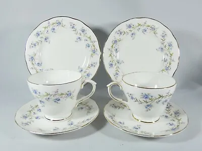 Buy Vintage Pair Duchess Bone China Tranquility Teacup Trios Cup Saucer Plate Set • 49.05£