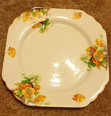 Buy Phoenix Ware 9” Plate By T.f.& S Ltd Octagonal Flowers Art Deco Vgc • 7.50£