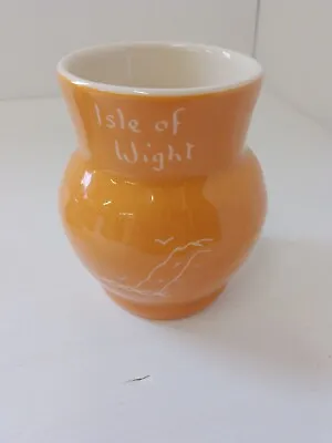 Buy Vintage Isle Of Wight Souvenir Yellow Pottery Bud Vase 9.25cmH -VGC • 12.50£