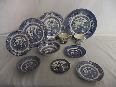 Buy C4 Pottery English Ironstone Staffordshire - Willow, Blue - Stamps May Vary 2E5A • 2.99£