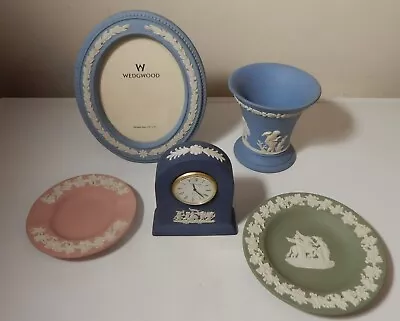 Buy Wedgwood Jasper Ware Collection Of 5 Pieces - Includes Photo Frame & Clock • 39.99£