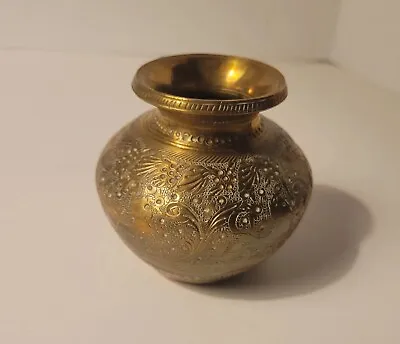 Buy Original Old Antique Hand Crafted Engraved Brass Water Drinking Pot Lota • 33.07£