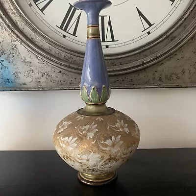Buy Large Royal Doulton Stoneware - Slater's Floral  Glazed Art Nouveau Vase 40cm • 159£