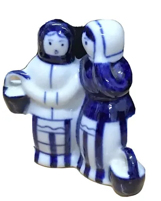 Buy Porcelain~~~Gzhel Blue And White Peasant Women Figurine Hand Made In Russia • 15£