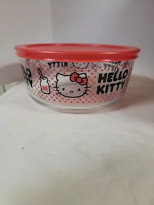 Buy Pyrex Hello Kitty 7-Cup Glass Storage Bowl With Red Plastic Lid NEW • 23.14£