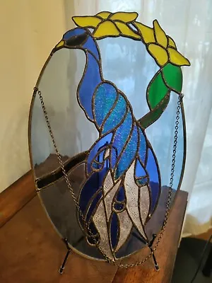 Buy Peacock Stained Glass Suncatcher Window Hanger • 46.47£
