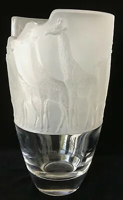 Buy Nachtmann Crystal Glass SAFARI LINE Giraffe Vase 3D Frosted Clear • 170.36£