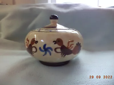 Buy Vintage Studio Pottery Slipware Lidded Pot /Jar • 10£
