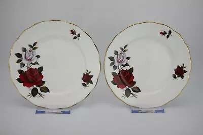 Buy Vintage Colclough Rose Patterned Side Plates (2) • 11£