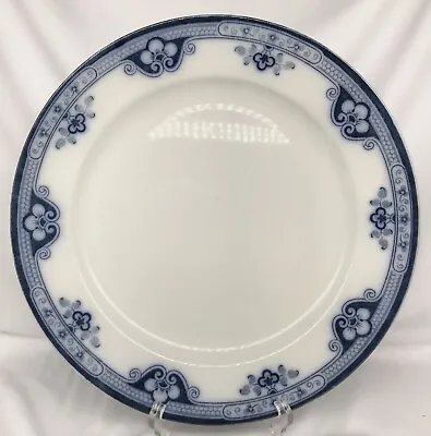 Buy Antique EB B JEL Belle Pattern Flow Blue Dinner Plate 10 3/4” 1880s • 16.56£