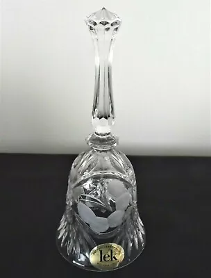 Buy LEK 24% Lead Cut Crystal Glass Bell Etched 8 H Anniversary Home Birthday Gift • 9.99£