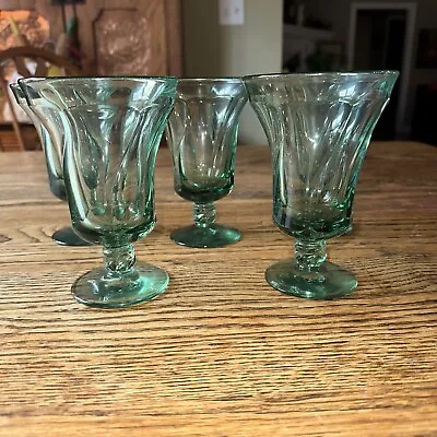 Buy Vintage Fostoria Jamestown Green Iced Tea Goblets Glasses 6” Tall Lot Of 5 • 51.88£
