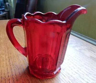 Buy Sowerby Ruby Glass 2370  Creamer Chipped. • 2£