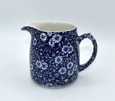 Buy Burleigh Ware Calico Blue Pottery Jug. Approx 1/2 Pint. • 24£