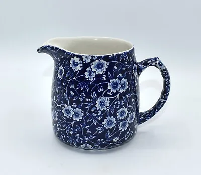 Buy Burleigh Ware Calico Blue Pottery Jug. Approx 1.2 Pint. • 24£