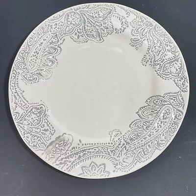 Buy One Pottery Barn Scarlett Dinner Plate Gray & White 11  Microwaveable Dishwasher • 23.77£
