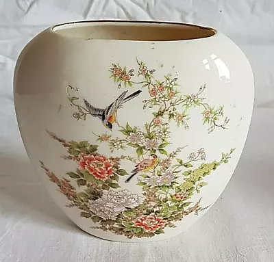 Buy Oval China Vase, Flower And Bird Pictures, Japan • 4£