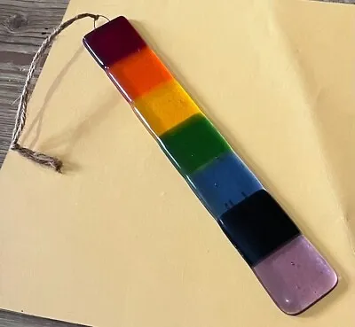 Buy New 8.5' Rainbow Stained Glass Handmade Suncatcher Window Hanging Mobile Pendant • 11.50£