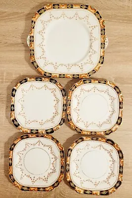Buy Gladstone China & Osborne China Floral Plates 1x Cake & 4x Side Plates • 7.99£
