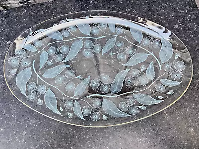 Buy Vintage Mid Century Chance Glass Large Calypto Pattern Oval Plate 35.5 X 23.5cm • 13.50£