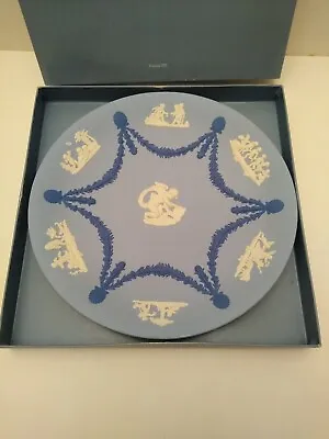Buy Wedgwood Blue Jasperware Cupid Cake Plate, Boxed. Highly Decorative 9 Inch Plate • 65£
