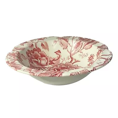 Buy Vintage Johnson Brothers English Chippendale Dessert Bowl Pink / Red Floral • 8.99£