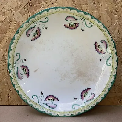 Buy Vintage Tuscan Pottery Plate - Green Floral - 22.5cm Dia • 4.99£