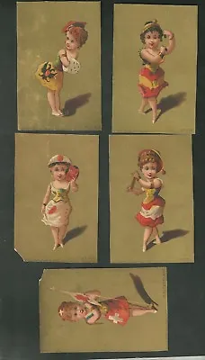 Buy Lot 9 1879 Trade Card Countries Of The World Flags On Young Women Girls Haddock • 20.92£