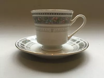 Buy H Fine China Tea Cup And Saucer Set White Gold Floral Filigree • 5£