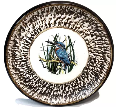 Buy Purbeck Pottery Stoneware Large Plate Fruit Bowl Kingfisher Detail Wall Charger • 15£