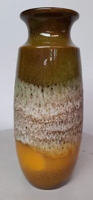 Buy Vintage Large Scheurich West German Pottery Fat Lava Vase 239-41 Green Yellow • 29.99£