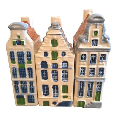 Buy Ceramic Dutch Houses Handpainted. Set Of 3 Dutch Houses By Royal Goedewaagen 16H • 21£