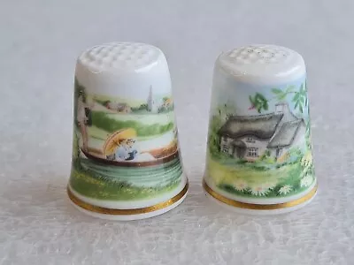 Buy 2 Collectable Porcelain Thimbles - Royal Worcester • 3.99£