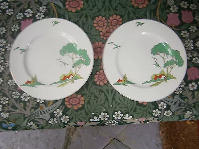Buy Set Of Two Vintage Clarice Cliff Snow White  Dinner Plates, 25cm Diam • 15£