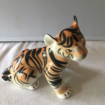 Buy Vintage Lomonosov Russian USSR Tiger Cub Porcelain China Figurine  • 12£